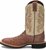 Side view of Justin Boot Mens Picktown Brown Full Quill